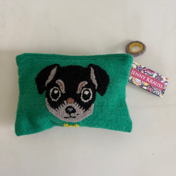 Jenny Krauss Dog Motif Wool Clutch - Picture 1 of 1